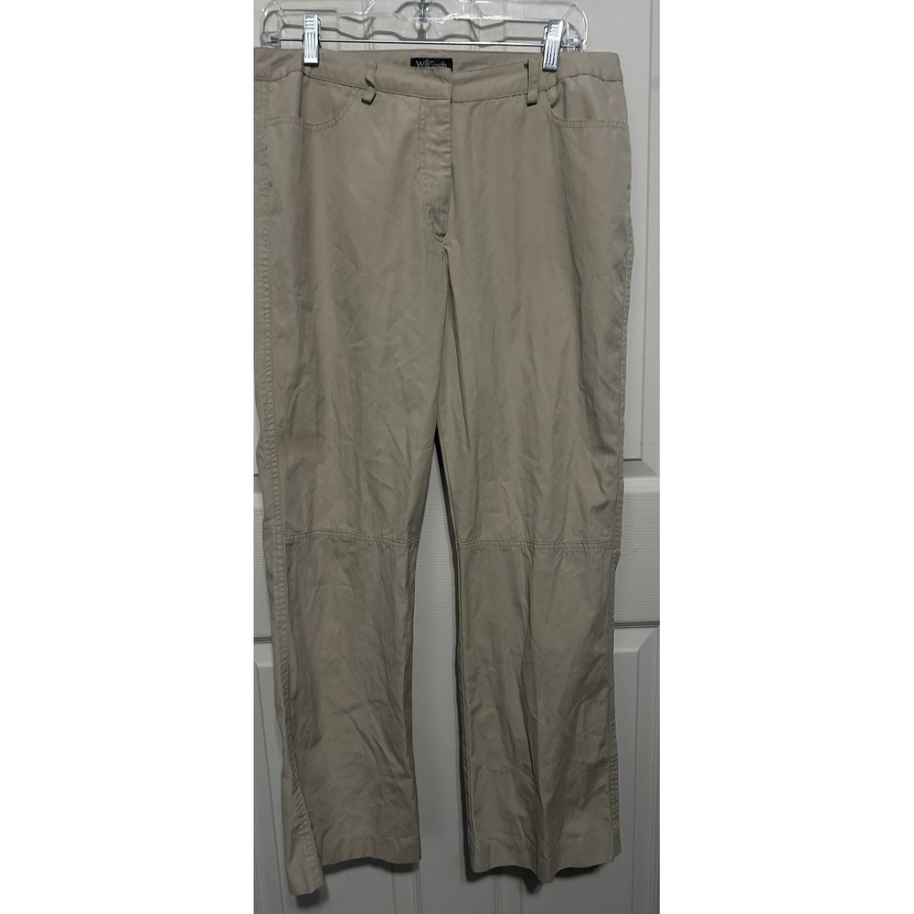 Willi Smith Womens Khaki Trousers Dressy, Business, Travel Size 12